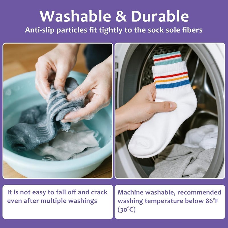 1DFAUL 100g Sock Stop Non Slip Glue Clear, Sock Anti Slip Adhesive Waterproof, Latex-Free, Water-Based, Odorless and Washable, for Hangers, Carpets, Bathroom Mats (White) - Image 4